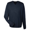 Harriton Men's Dark Navy Pilbloc V-Neck Sweater