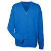 Harriton Men's True Royal Pilbloc V-Neck Button Cardigan Sweater