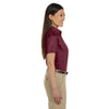 Harriton Women's Wine Easy Blend Short-Sleeve Twill Shirt with Stain-Release