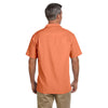 Harriton Men's Nectarine Barbados Textured Camp Shirt