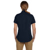 Harriton Women's Navy Barbados Textured Camp Shirt