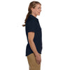 Harriton Women's Navy Barbados Textured Camp Shirt