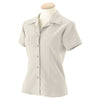 Harriton Women's Creme Bahama Cord Camp Shirt