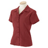 Harriton Women's Tile Red Bahama Cord Camp Shirt