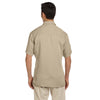 Harriton Men's Sand/Creme Two-Tone Bahama Cord Camp Shirt