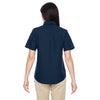 Harriton Women's Navy Key West Short-Sleeve Performance Staff Shirt