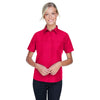 Harriton Women's Red Key West Short-Sleeve Performance Staff Shirt