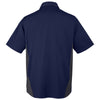 Harriton Men's Dark Navy/ Dark Charcoal Tall Flash Colorblock Short Sleeve Shirt