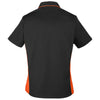 Harriton Women's Black/ Team Orange Flash Colorblock Short Sleeve Shirt