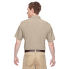 Harriton Men's Khaki Paradise Short-Sleeve Performance Shirt