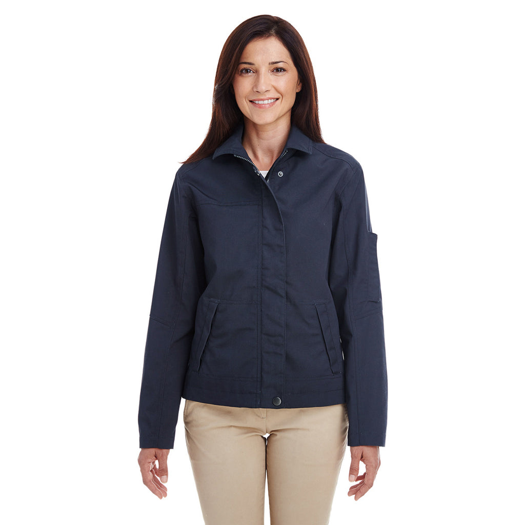 Harriton Women's Dark Navy Auxiliary Canvas Work Jacket