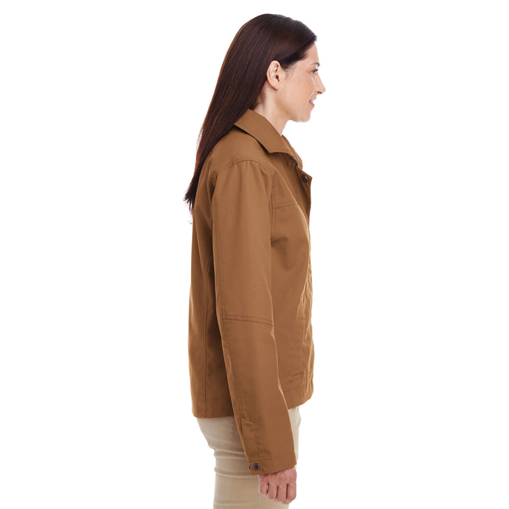 Harriton Women's Duck Brown Auxiliary Canvas Work Jacket