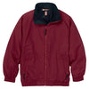 Harriton Men's Maroon/Black Fleece-Lined Nylon Jacket