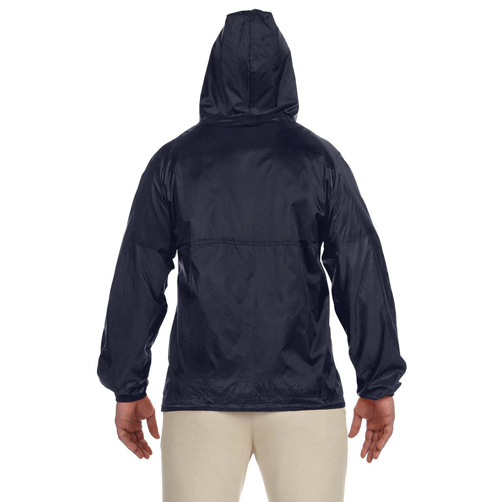 Harriton Men's Navy Packable Nylon Jacket