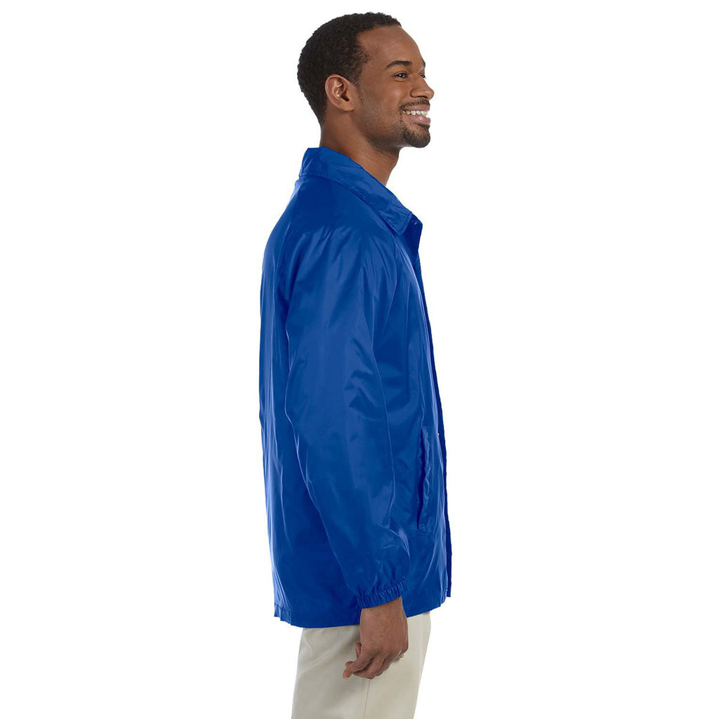 Harriton Men's True Royal Nylon Staff Jacket