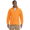 Harriton Men's Safety Orange 8 oz. Full-Zip Fleece