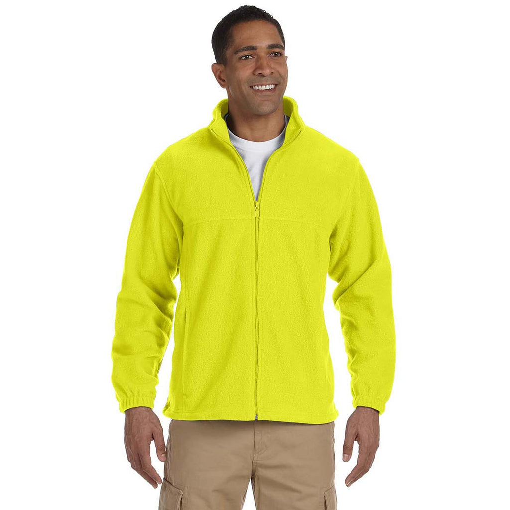 Harriton Men's Safety Yellow 8 oz. Full-Zip Fleece