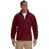 Harriton Men's Wine 8 oz. Full-Zip Fleece