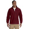 Harriton Men's Wine Tall 8 oz. Full-Zip Fleece