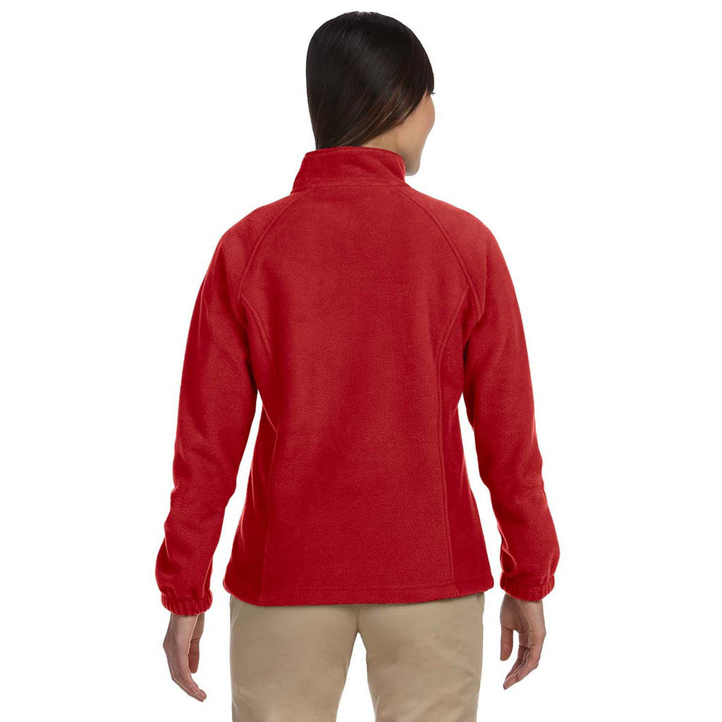 Harriton Women's Red 8 oz. Full-Zip Fleece