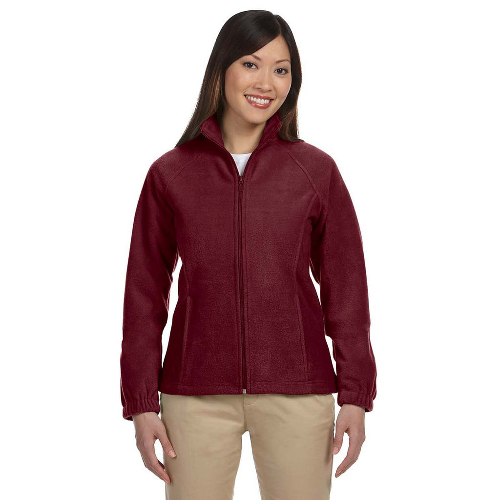 Harriton Women's Wine 8 oz. Full-Zip Fleece