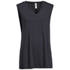 Expert Women's Black American Moca Sleeveless Hoodie