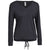 Expert Women's Black American Moca V-Neck Hoodie