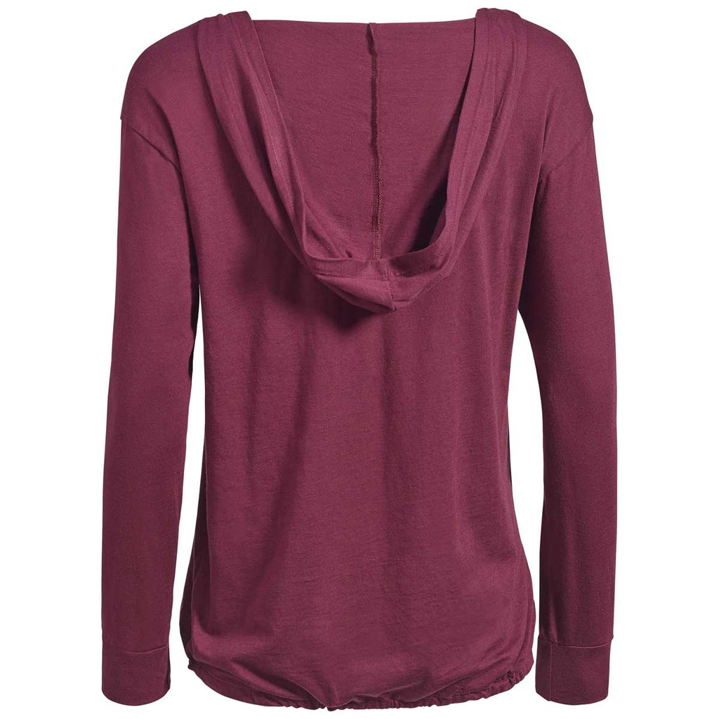 Expert Women's Maroon American Moca V-Neck Hoodie