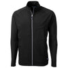 Cutter & Buck Men's Black Adapt Eco Knit Hybrid Recycled Full Zip Jacket