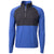 Cutter & Buck Men's Tour Blue/Black Adapt Eco Knit Hybrid Recycled Quarter Zip