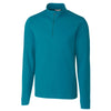 Cutter & Buck Men's Teal Blue DryTec Long Sleeve Advantage Half-Zip