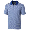 Cutter & Buck Men's Tour Blue Forge Polo Tonal Stripe