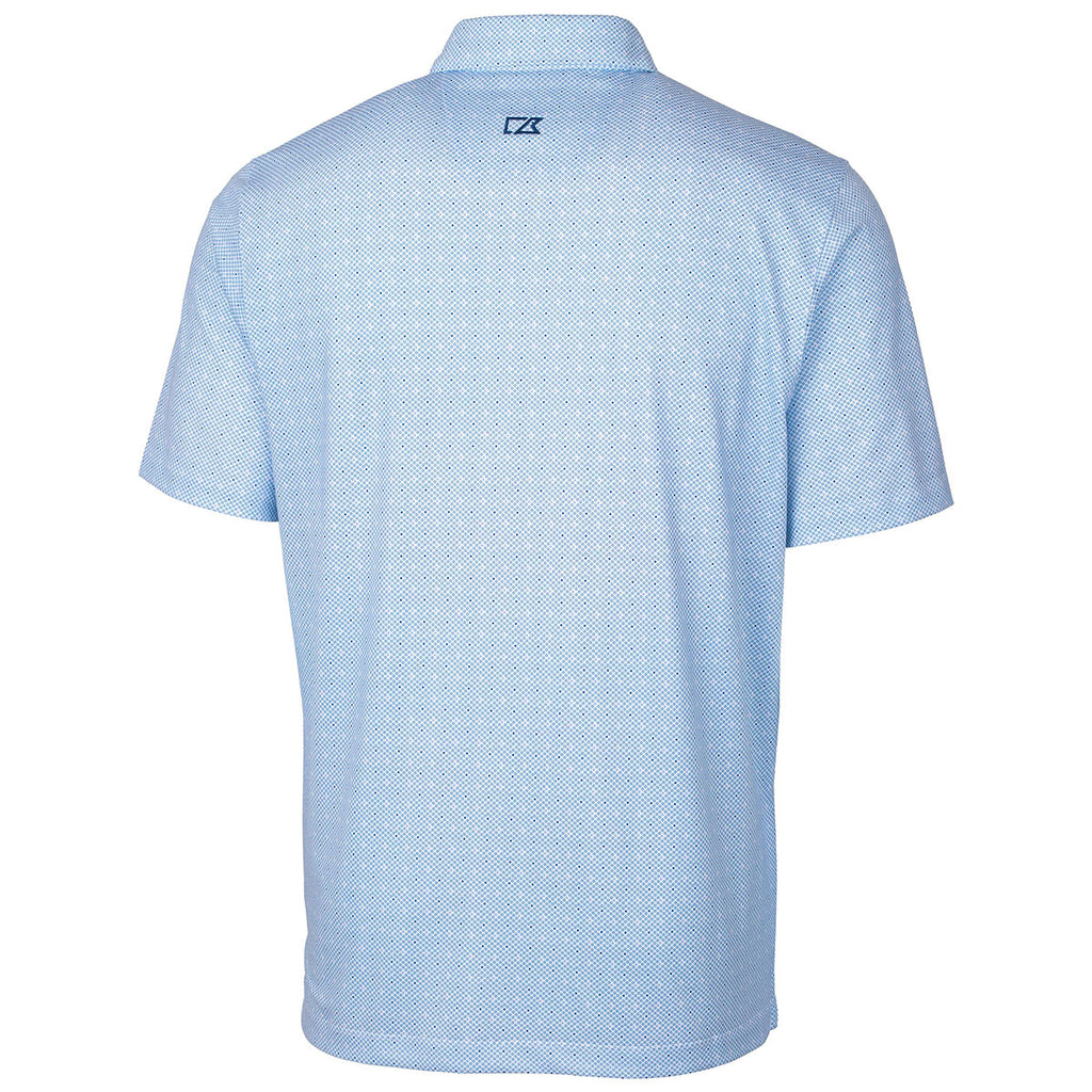 Cutter & Buck Men's Tour Blue Pike Polo Double Dot Print