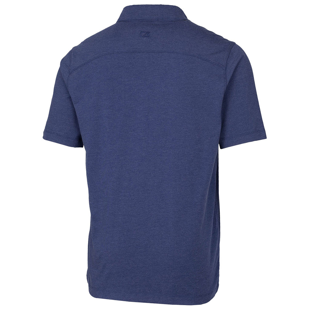 Cutter & Buck Men's Tour Blue Heather Advantage Jersey Polo