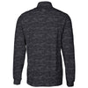 Cutter & Buck Men's Black Traverse Camo Print Half Zip Pullover