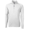 Cutter & Buck Men's White Adapt Eco Knit Stretch Recycled Quarter Zip Pullover