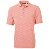 Cutter & Buck Men's College Orange Virtue Eco Pique Botanical Print Recycled Polo