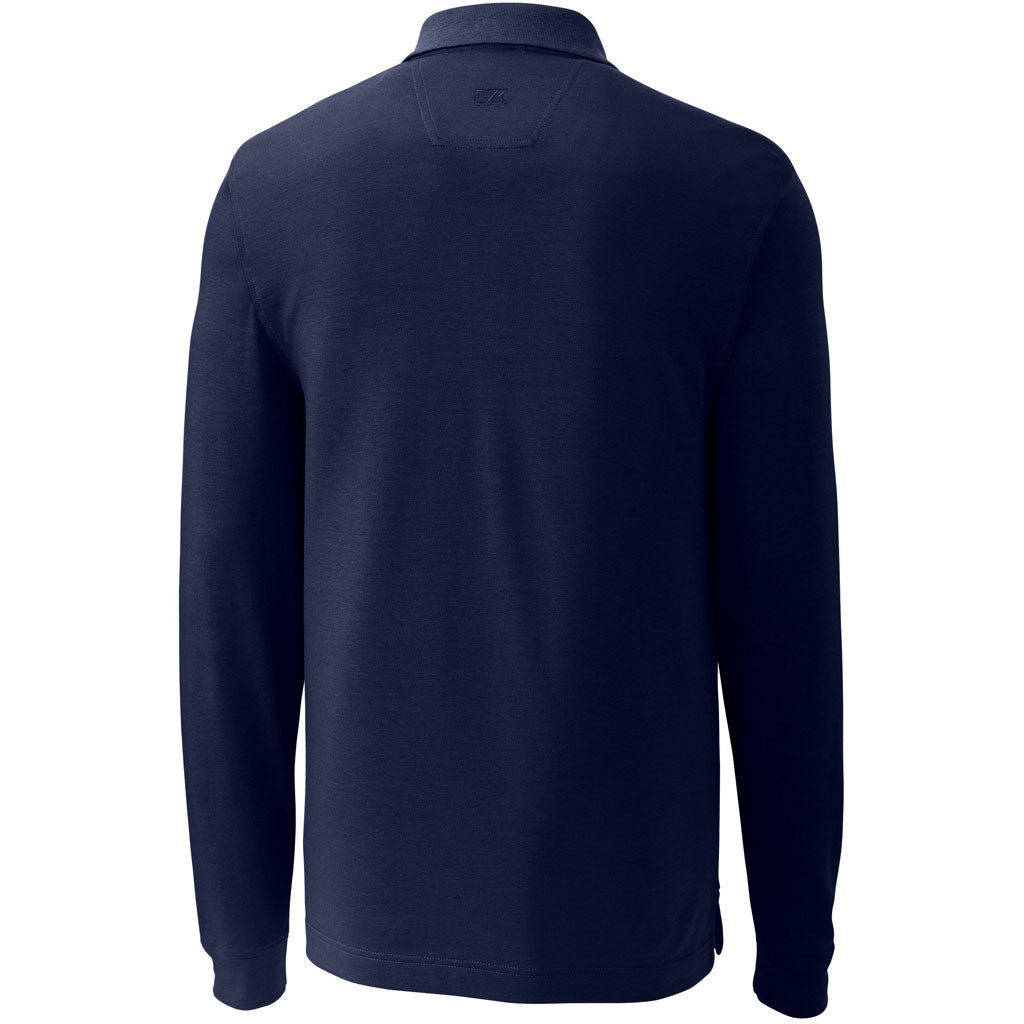 Cutter & Buck Men's Liberty Navy Advantage Long Sleeve Polo