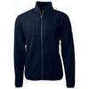 Cutter & Buck Men's Navy Blue Cascade Eco Sherpa Fleece Jacket