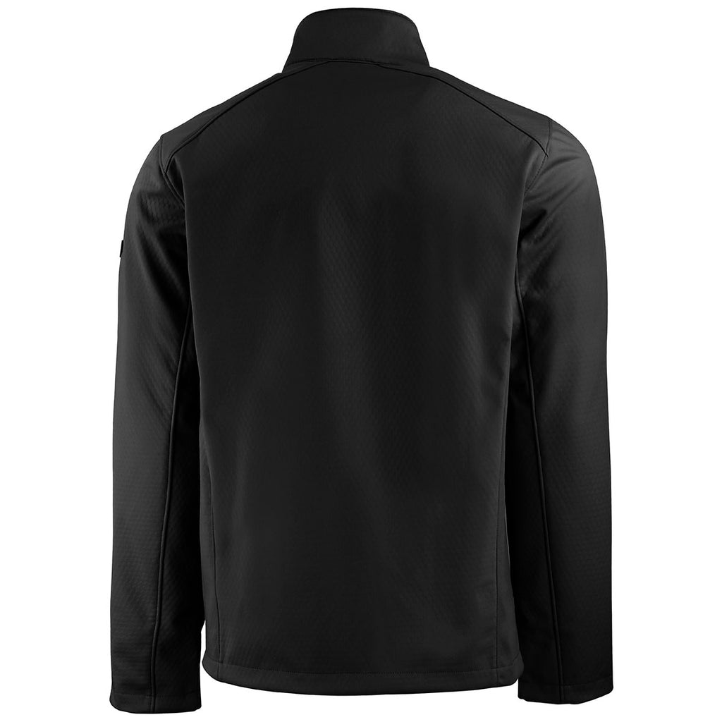 Cutter & Buck Men's Black Evoke Eco Softshell Recycled Full Zip Jacket