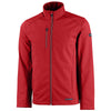 Cutter & Buck Men's Cardinal Red Evoke Eco Softshell Recycled Full Zip Jacket