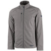 Cutter & Buck Men's Elemental Grey Evoke Eco Softshell Recycled Full Zip Jacket