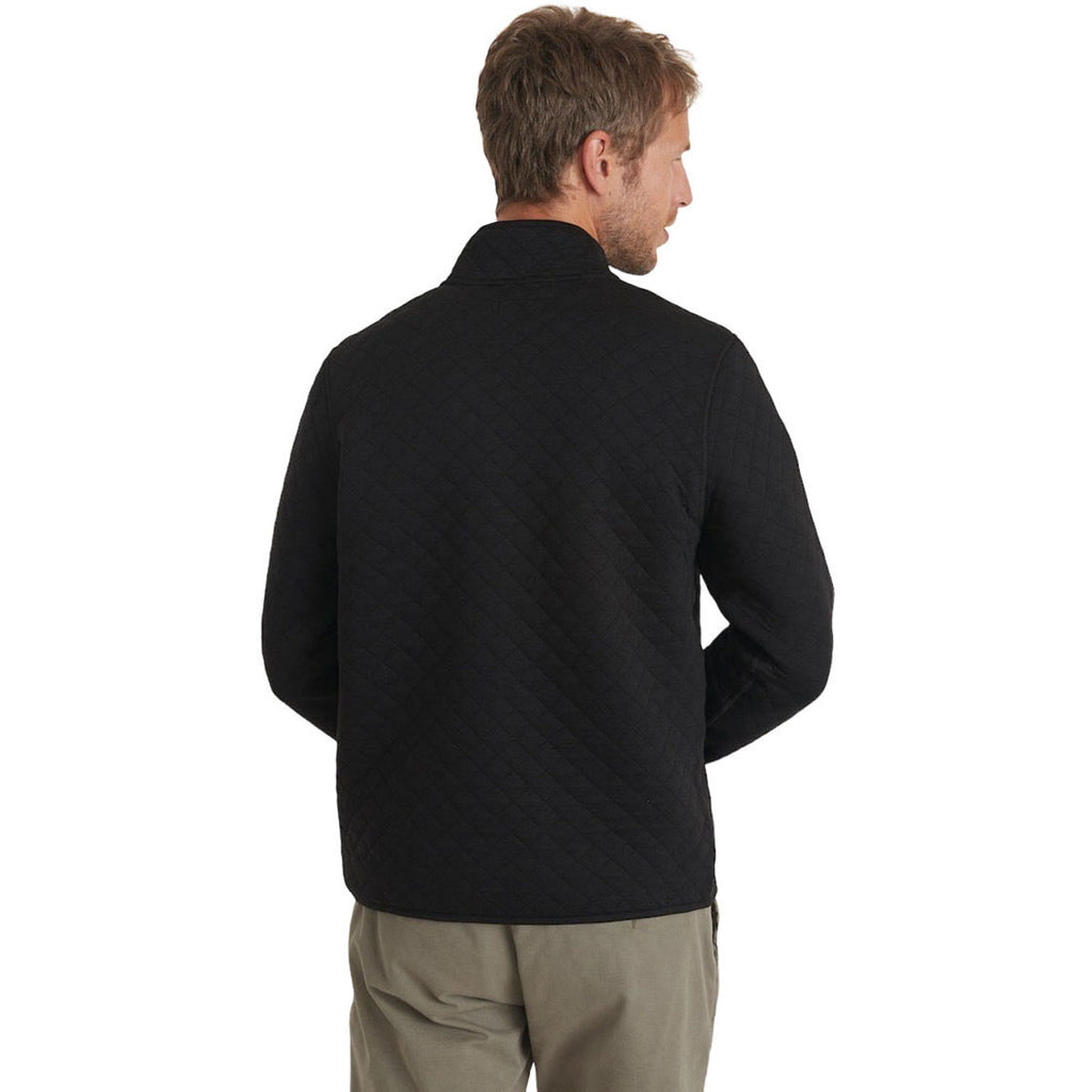 Marine Layer Men's Black Heather Corbet Quilted Pullover