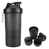 Primeline Black 20 oz. Smartshake Original Compartment Fitness Shaker