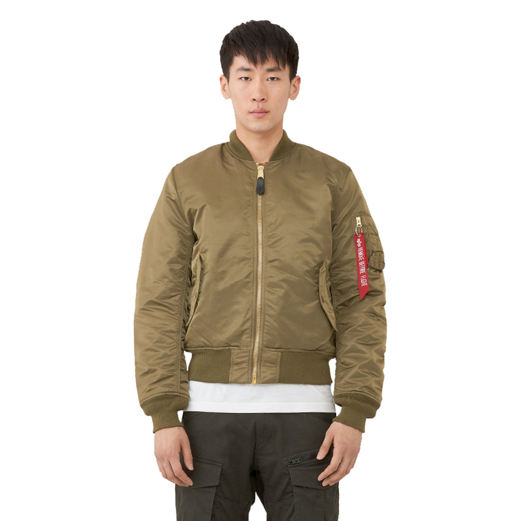 Alpha Industries Men's Vintage Olive MA-1 Slim Flight Jacket