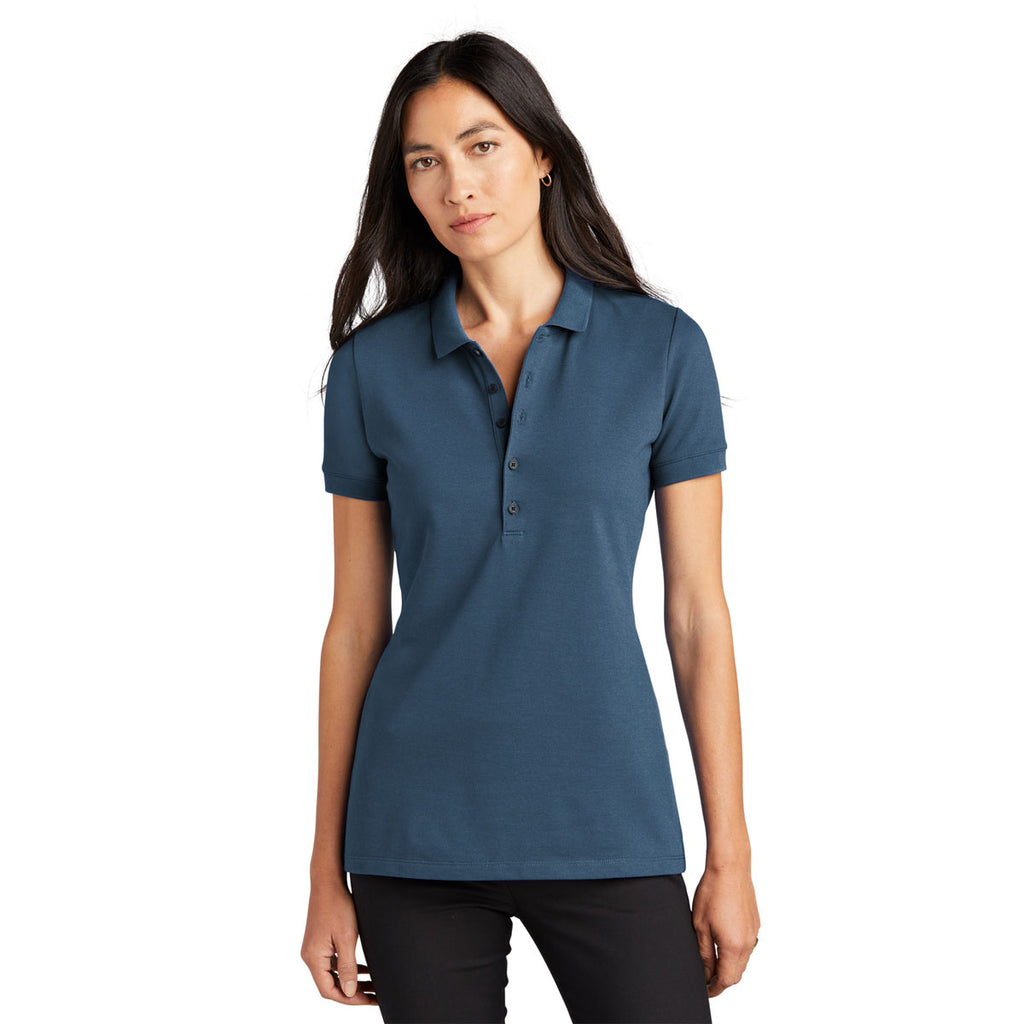 Mercer+Mettle Women's Insignia Blue Stretch Heavyweight Pique Polo