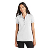 Mercer+Mettle Women's White Stretch Heavyweight Pique Polo