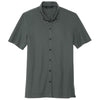 Mercer+Mettle Men's Anchor Grey Stretch Pique Full-Button Polo