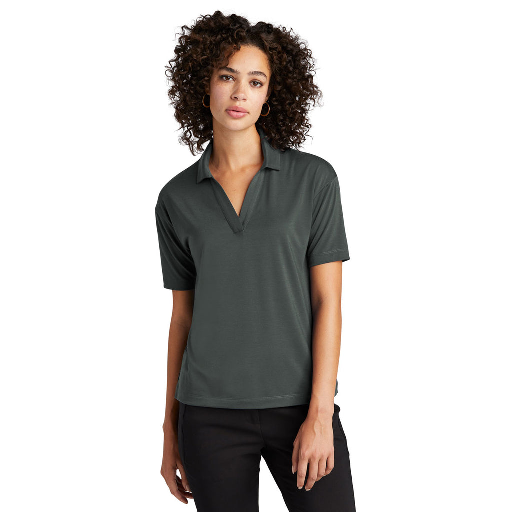 Mercer+Mettle Women's Anchor Grey Stretch Jersey Polo