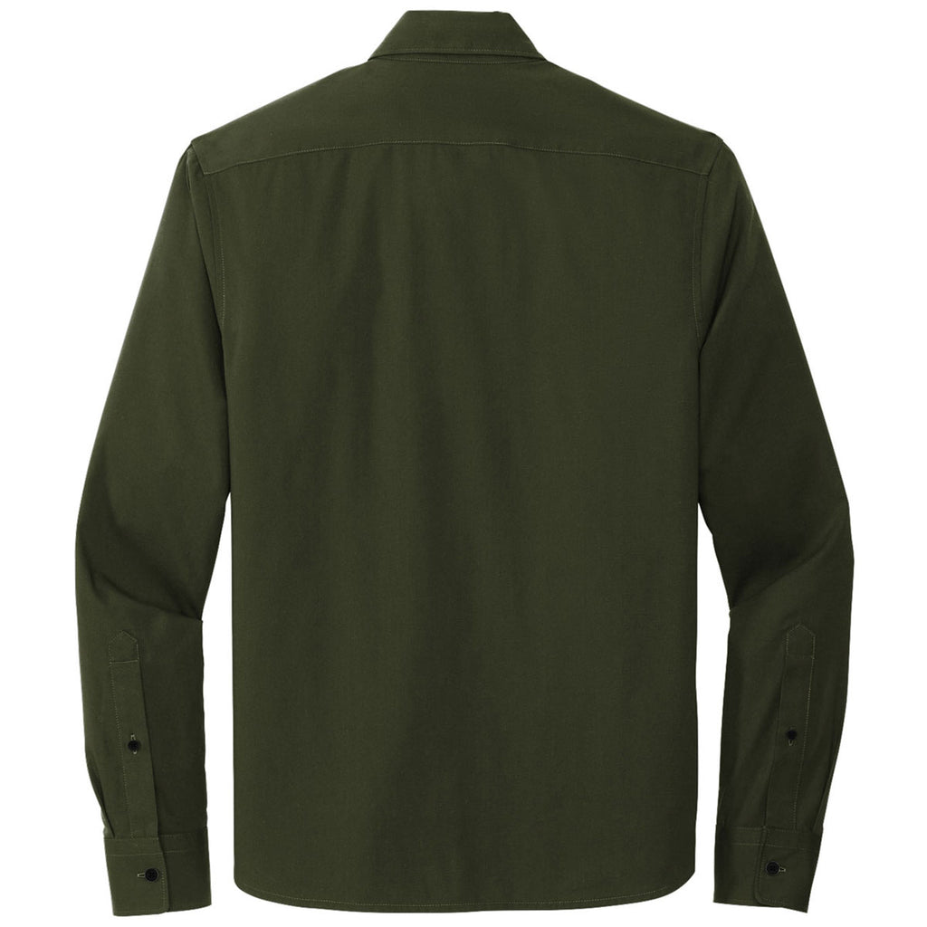 Mercer+Mettle Men's Townsend Green Long Sleeve Stretch Woven Shirt